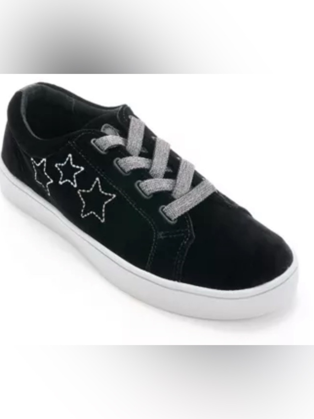 Revitalign Malibu Black Velvet Stars Sneakers